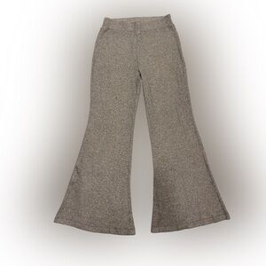 Saturday Sunday Gray and beige metallic flared ribbed lounge pants Size S